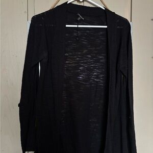 Express Black Cardigan Sweater Lightweight Open Front